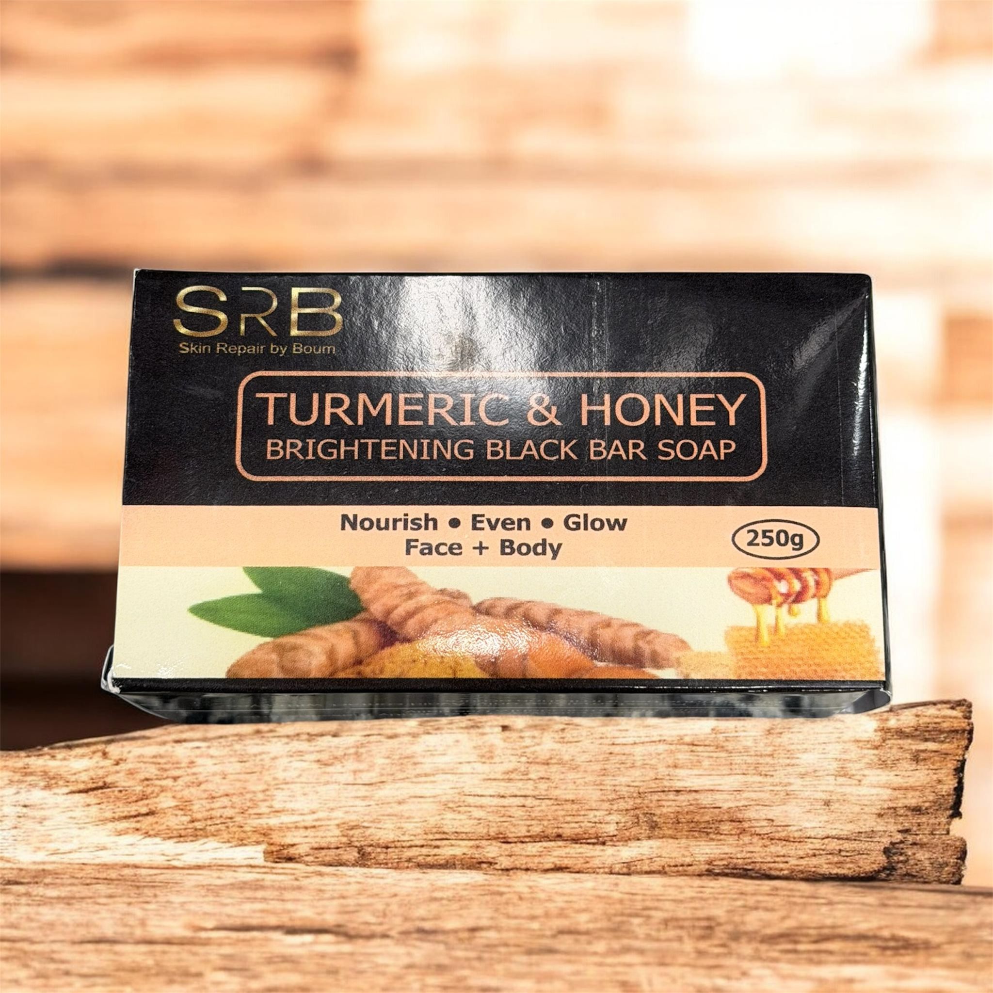 Turmeric & Honey Brightening Black Bar Soap